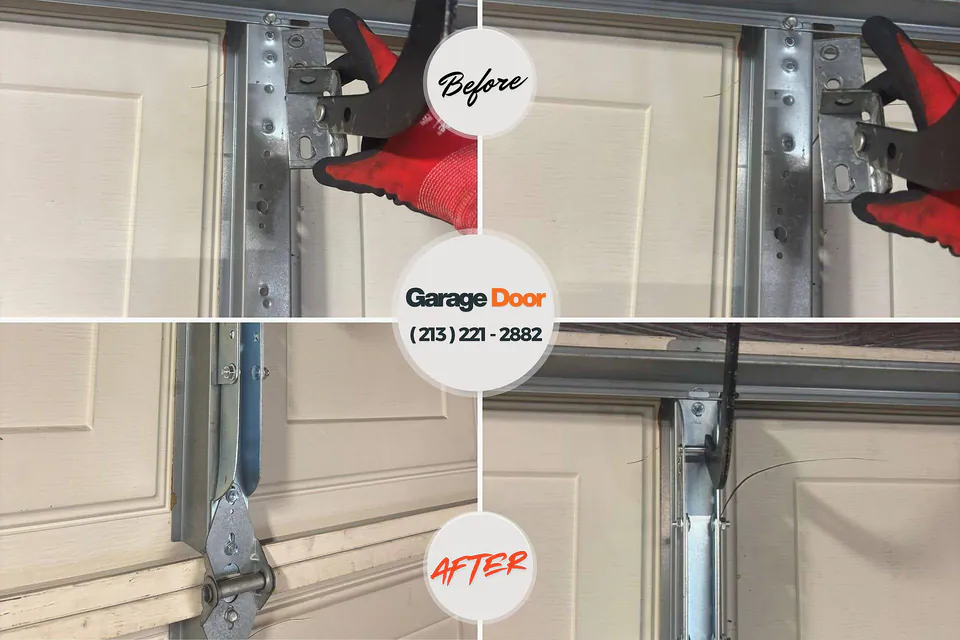 Before and after: garage door repair Landover Hills, MD